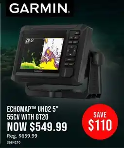 Cabela's GARMIN ECHOMAP UHD 2 5 55CV WITH GT20 offer