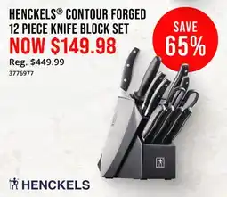 Cabela's HENCKELS CONTOUR FORGED 12 PIECE KNIFE BLOCK SET offer