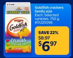 Walmart Goldfish Crackers Family Size offer