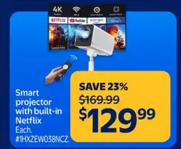 Walmart Smart projector with built-in Netflix offer