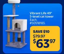 Walmart Vibrant Life 49 5-level cat tower offer