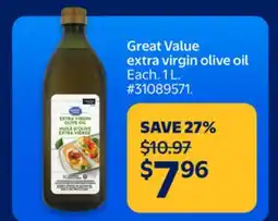 Walmart Great Value extra virgin olive oil offer
