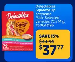 Walmart Delectables Squeeze Up cat treats offer