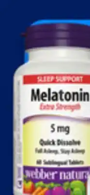 Walmart Webber Naturals vitamin D or melatonin offer