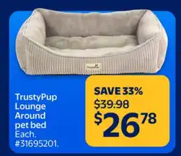 Walmart TrustyPup Lounge Around pet bed offer