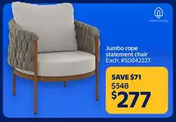 Walmart Jumbo rope statement chair offer