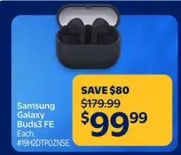 Walmart Samsung Galaxy Buds3 FE offer