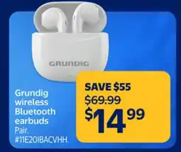 Walmart Grundig wireless Bluetooth earbuds offer