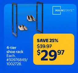 Walmart 4-tier shoe rack offer