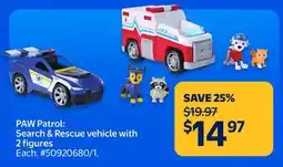 Walmart PAW Patrol: Search & Rescue vehicle with 2 figures offer