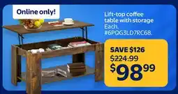 Walmart Lift-top coffee table with storage offer