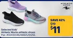 Walmart Selected kids' Athletic Works Athletic shoes offer