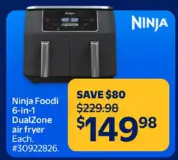 Walmart Ninja Foodi 6-in-1 DualZone air fryer offer