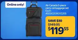 Walmart Air Canada 2-Piece Carry-on Luggage Set offer