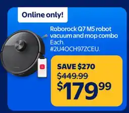 Walmart Roborock Q7 M5 robot vacuum and mop combo offer