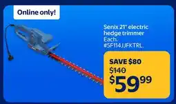Walmart Senix 21 electric Hedge Trimmer offer