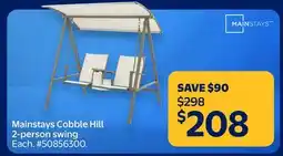 Walmart Mainstays Cobble Hill 2-person swing offer