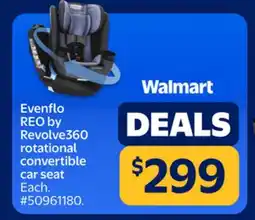 Walmart Evenflo REO by Revolve360 rotational convertible car seat offer