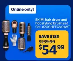 Walmart SKIMI hair dryer and hot styling brush set offer