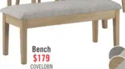 The Brick Cove Dining Bench with Cushion Fabric Seat, Lift Top Storage, 46W - Natural/Grey offer