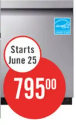 The Brick Samsung 24 46 dBA Smart Built-In Dishwasher with StormWash - Stainless Steel - DW80CG5450SRAA offer