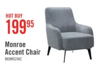 The Brick Monroe 29 Fabric Accent Chair with Metal Legs - Grey offer