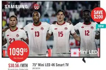 The Brick SAMSUNG 75 M70H Mini-LED 4K Smart Tizen TV (UN75M70HAFXZC) – 2026 Model offer