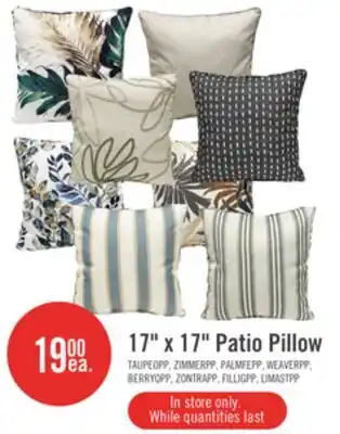 The Brick 17 x 17 Patio Pillow offer