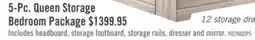 The Brick Yorkdale 5pc Bedroom Set with 12-Drawer Storage Bed, Dresser & Mirror, White - Queen Size offer