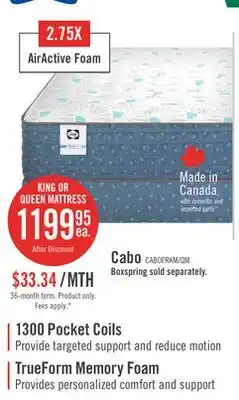 The Brick Sealy Posturepedic Luxury Crown Jewel Resort Cabo Tight Top King Mattress offer