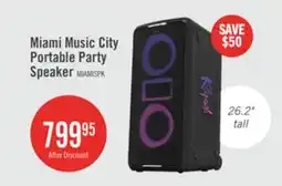 The Brick Klipsch Miami Music City Light Up Portable Party Speaker (Miami) offer