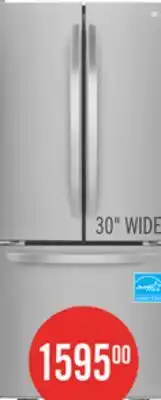 The Brick LG 30 22 Cu. Ft. French-Door Refrigerator - Smudge Proof Stainless Steel - LRFNS2200S offer