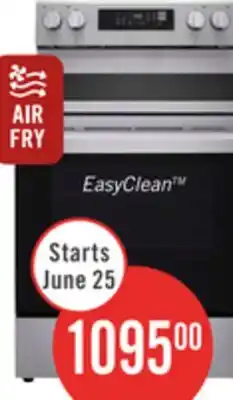 The Brick LG 6.3 Cu. Ft. Smart Electric Range with Air Fry - Stainless Steel - LREN6323YE offer