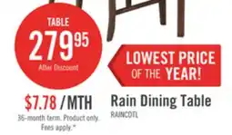The Brick Rain Dining Table, 72W - Brown offer
