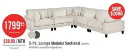 The Brick Lounge 5-Piece Chenille Modular Sectional – Beige offer