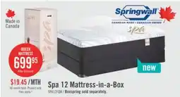 The Brick Springwall Spa 12 Plush Smooth Top Queen Mattress in a Box offer