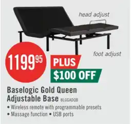 The Brick Baselogic Gold Queen Adjustable Base offer