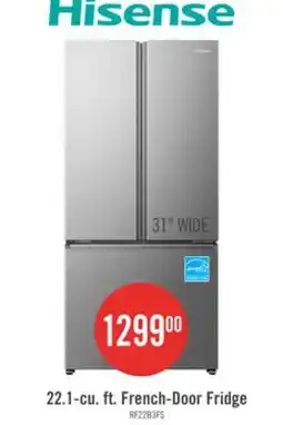 The Brick Hisense 31.3 22.1 Cu. Ft. French-Door Refrigerator - Stainless Steel - RF22B3FSE offer