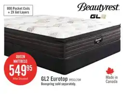 The Brick Beautyrest GL2 Eurotop Firm Queen Mattress offer