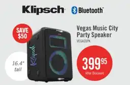 The Brick Klipsch Vegas Music City Light Up Party Speaker (Vegas) offer
