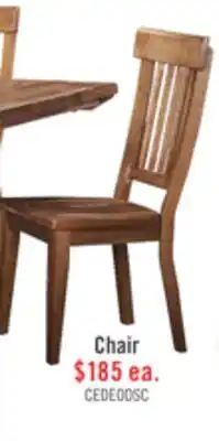 The Brick Cedar Dining Chair, Pine Wood, Slat Back - Brown offer