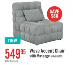 The Brick Wave 34.65 Accent Chair with Massage - Grey offer