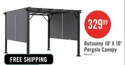 The Brick Outsunny 10' X 10' Retractable Pergola Canopy For Backyard, Garden, Grey offer