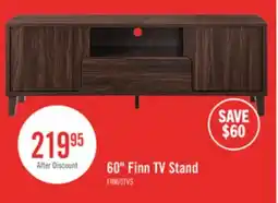 The Brick Finn 60 TV Stand with Storage and Cable Management for TVs up to 65- Dark Walnut offer