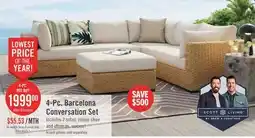 The Brick Scott Living Barcelona 4-Piece Patio Set offer