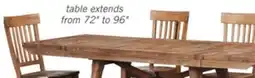 The Brick Cedar 6pc Dining Set with Table, Bench & 4 Chairs, Pine Wood, Trestle-Base, 72.07W - Brown offer