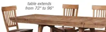 The Brick Cedar 6pc Dining Set with Table, Bench & 4 Chairs, Pine Wood, Trestle-Base, 72.07W - Brown offer
