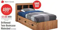 The Brick Driftwood Mates Bed with Bookcase Headboard Set for Kids, Brown - Twin Size offer