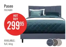 The Brick Paseo Upholstered Platform Bed in Navy Fabric - Queen Size offer