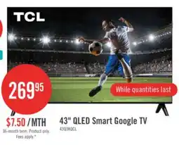 The Brick TCL 43 Q3K QLED Quantum Dot Full HD Smart Google TV (43Q3K) offer